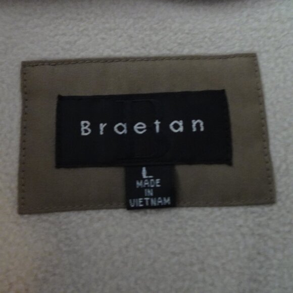 Braetan Jacket Coat Lined Full Zip & Button Remove Hood & Lining Brown Size L - Picture 8 of 9